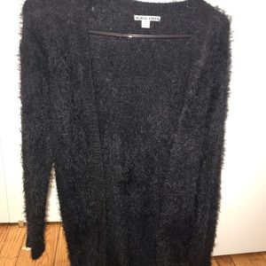 Fuzzy black cardigan